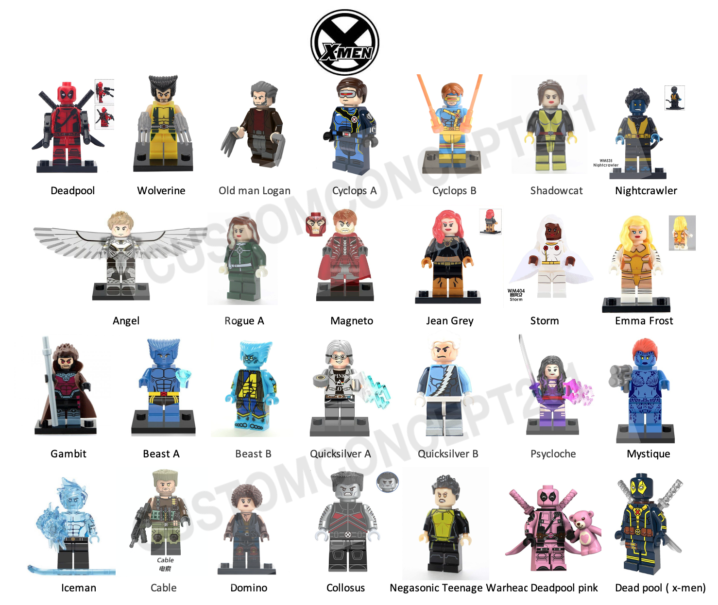 X-Men - Custom Minifigures
