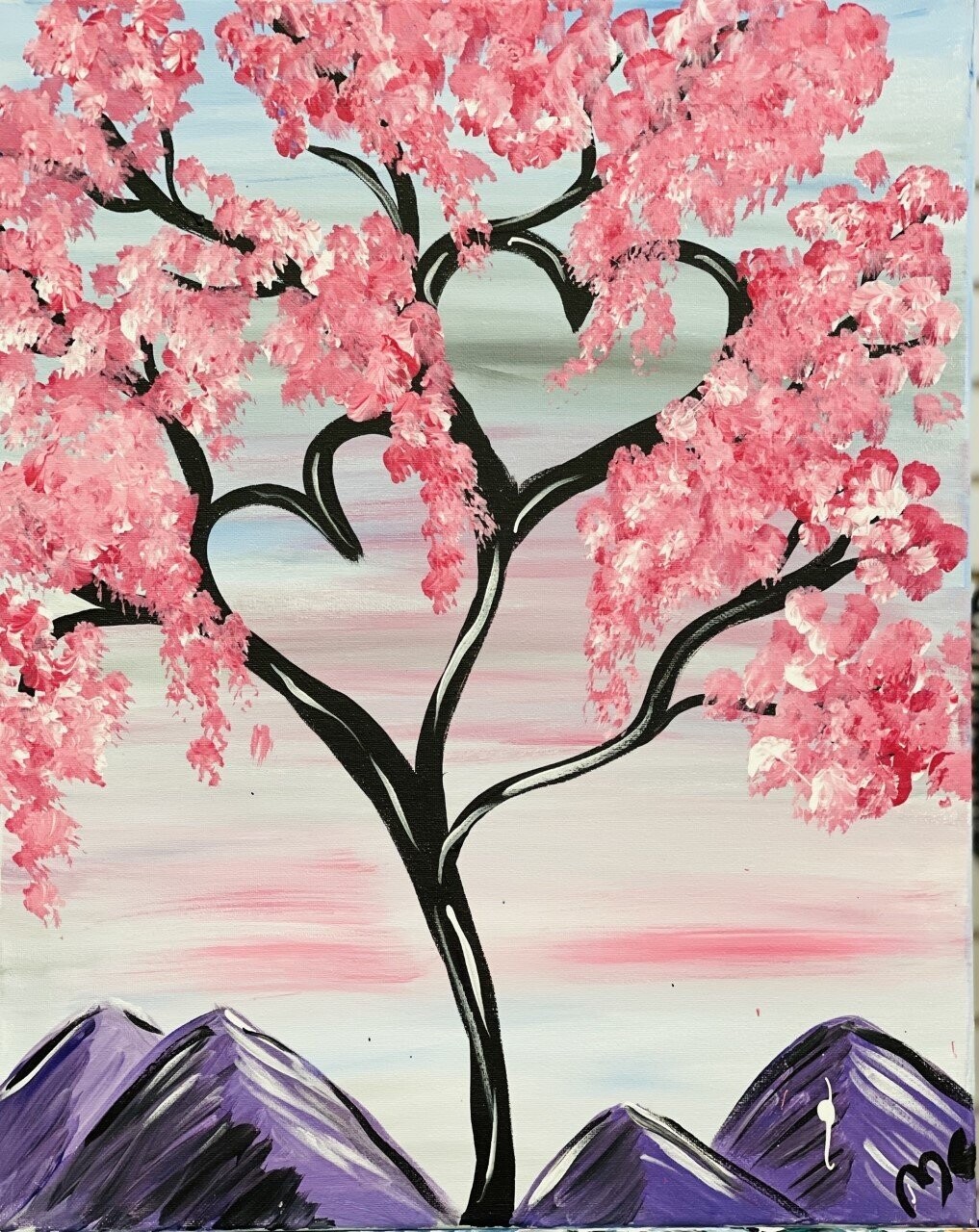 DIY Love Tree Painting, At Home Paint and Sip Ideas