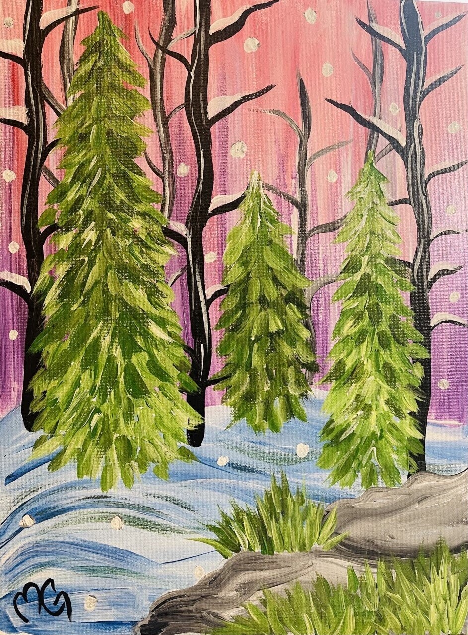 Art At Home: Winter Wonderland - Uncorked Canvas