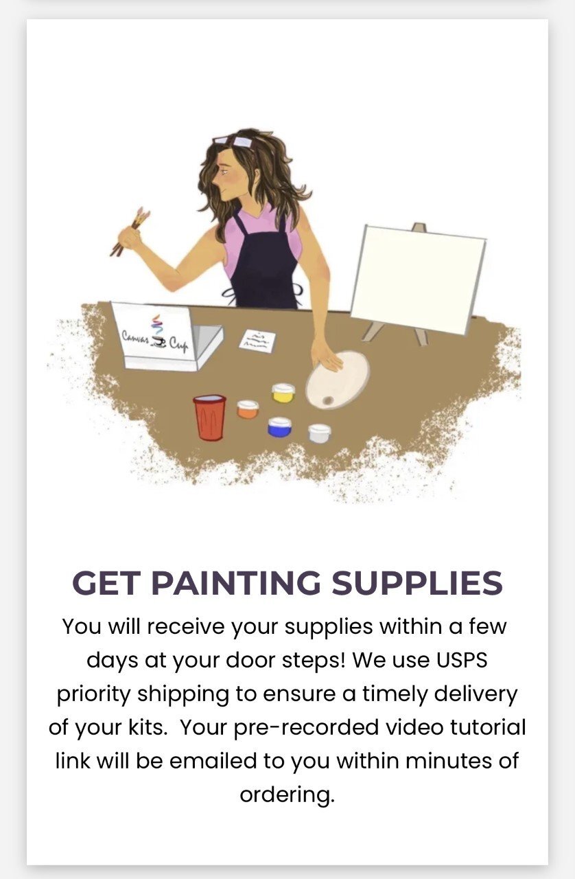 DIY Couples Canvas Painting Kit/ Includes 2 Canvases, Supplies Link to  Instructional Video/ Mothers Day Activity / Date Night 