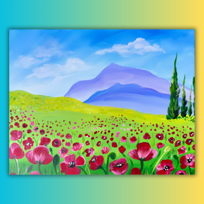 Poppy Field Paint at home kit & Video Tutorial