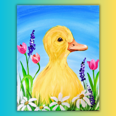 Spring Duckling at home painting kit & Video Tutorial