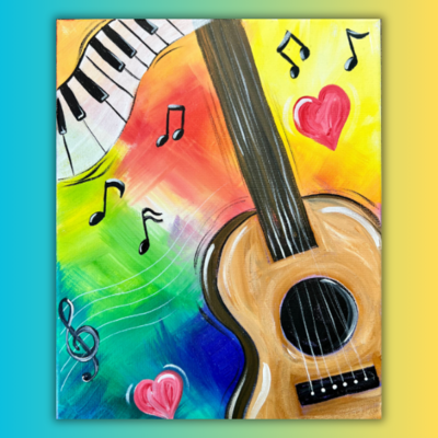 Colorful Music At Home Painting Kit & Video Tutorial