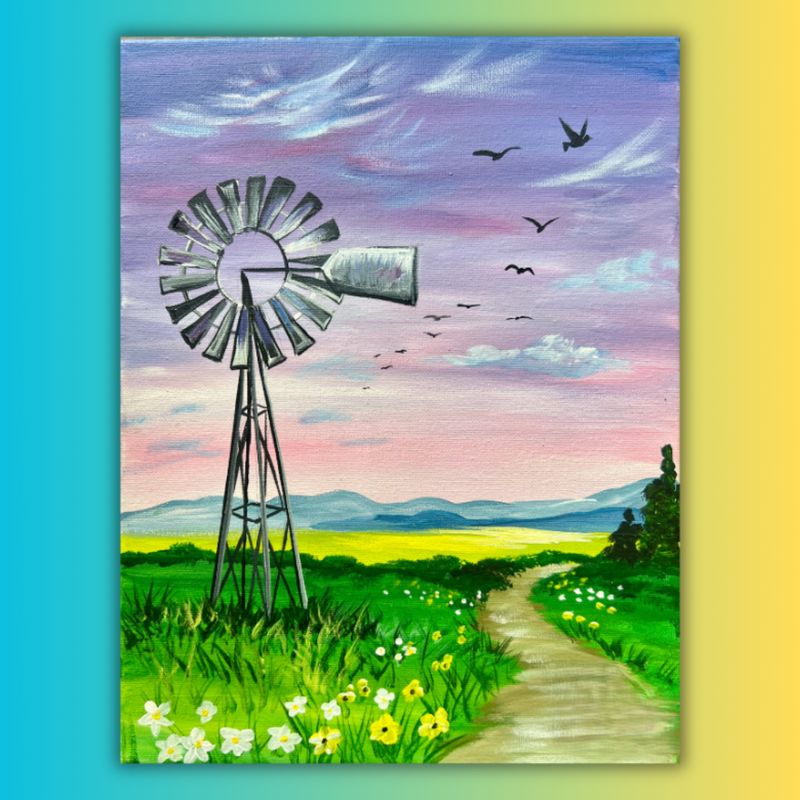 Country Road Dream At Home Painting Kit & Video Tutorial