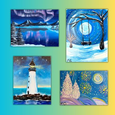 Winter Bundle Painting Kit & Video Tutorial