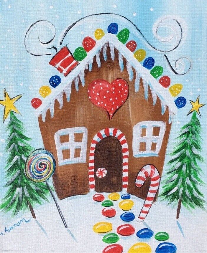 Gingerbread House Painting Kit & Video Tutorial Gingerbread House Painting Kit & Video Tutorial