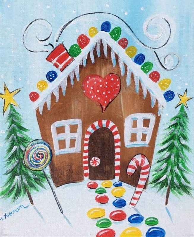 Gingerbread House Painting Kit & Video Tutorial