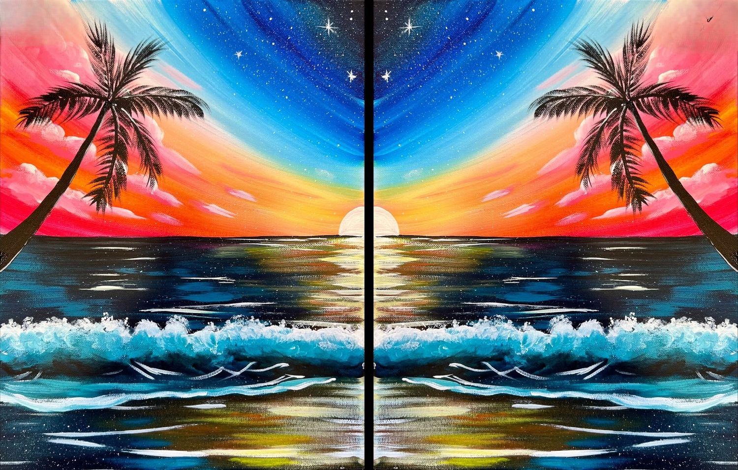 Twilight Tides Double At Home Painting Kit & Video Tutorial - Free Shipping Twilight Tides Double At Home Painting Kit & Video Tutorial - Free Shipping