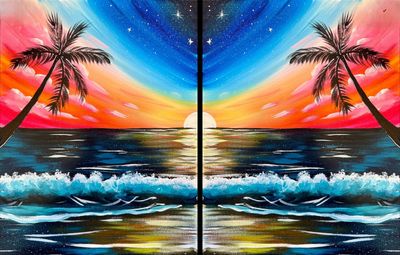 Twilight Tides Double At Home Painting Kit & Video Tutorial - Free Shipping Twilight Tides Double At Home Painting Kit & Video Tutorial - Free Shipping