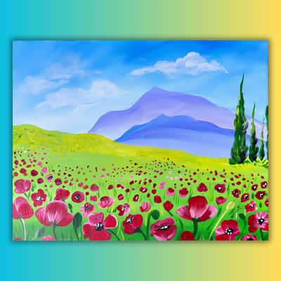 Poppy Field Paint at home kit & Video Tutorial Poppy Field Paint at home kit & Video Tutorial