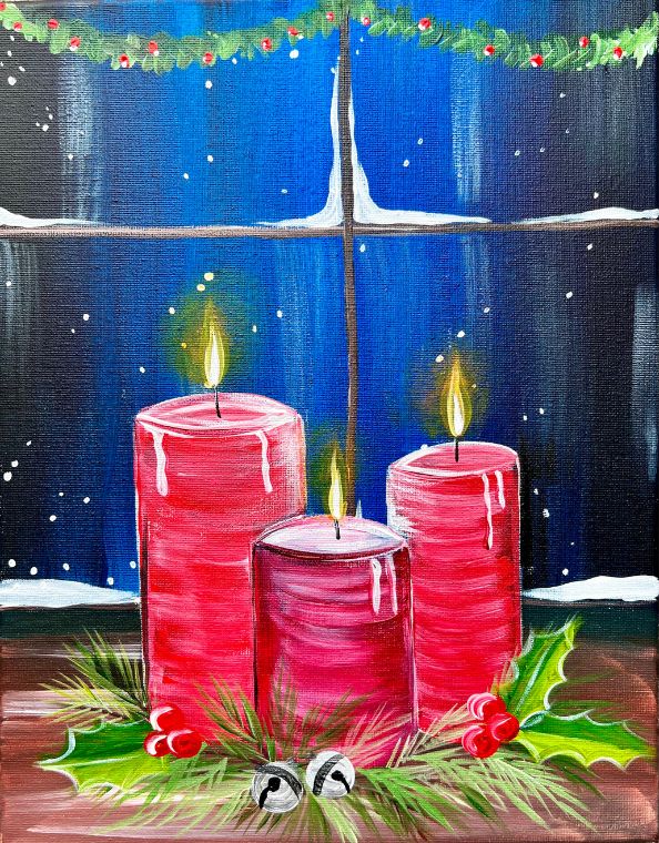 Christmas Candle Paint at home kit & Video Tutorial Christmas Candle Paint at home kit & Video Tutorial