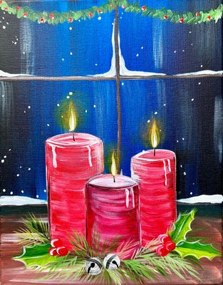 Christmas Candle Paint at home kit & Video Tutorial Christmas Candle Paint at home kit & Video Tutorial