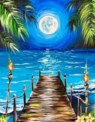 Tropical Nights at home Painting Kit & Video Tutorial Tropical Nights at home Painting Kit & Video Tutorial