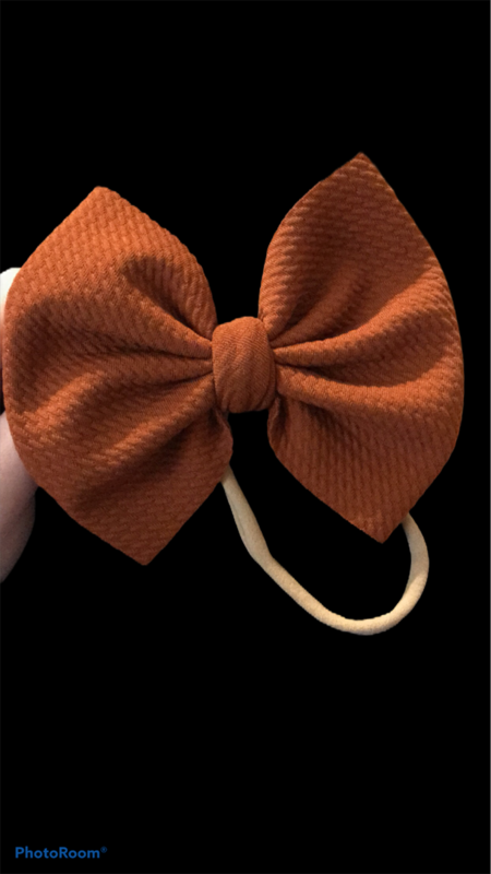 Burnt orange bow