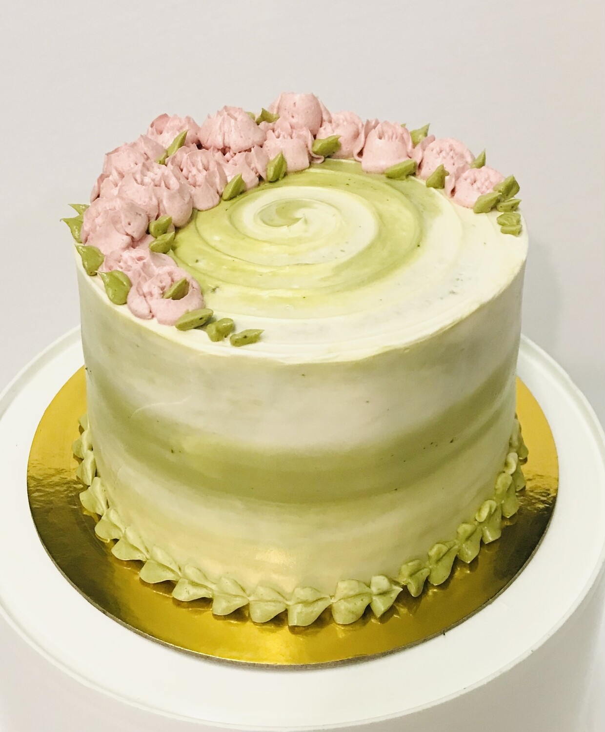 Matcha Raspberry Cake