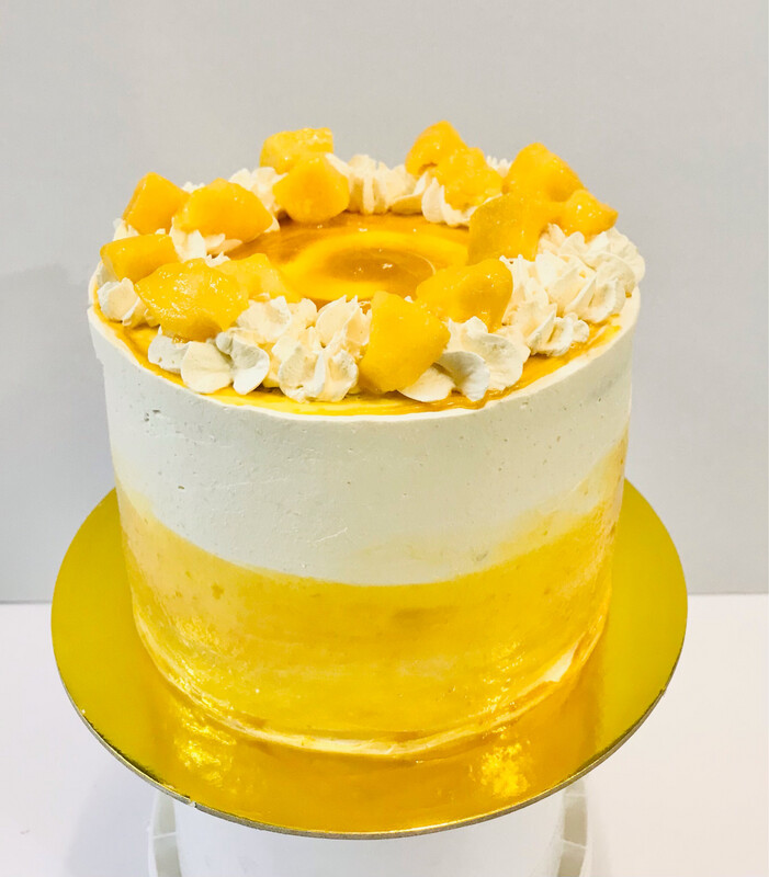 Mango Vanilla Cream Cake