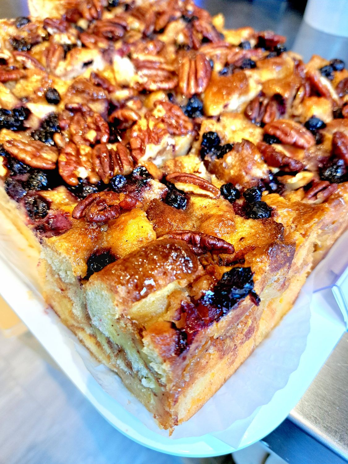 Blueberry Pecan Bread Pudding