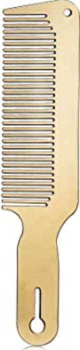 Gold Metal Flat Top Comb