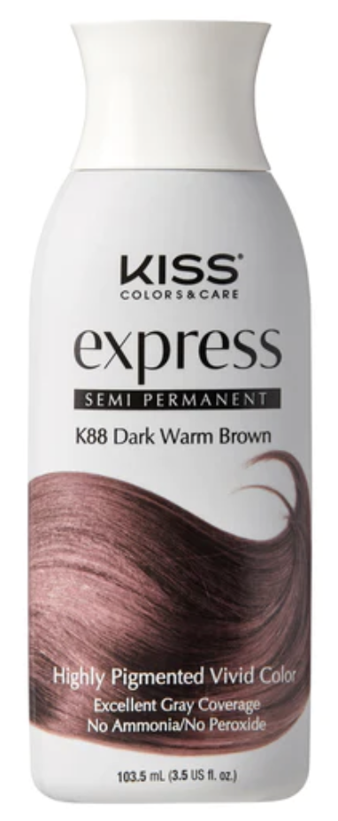KISS Express Color Semi-Permanent Hair Color (K88 Dark Warm Brown)