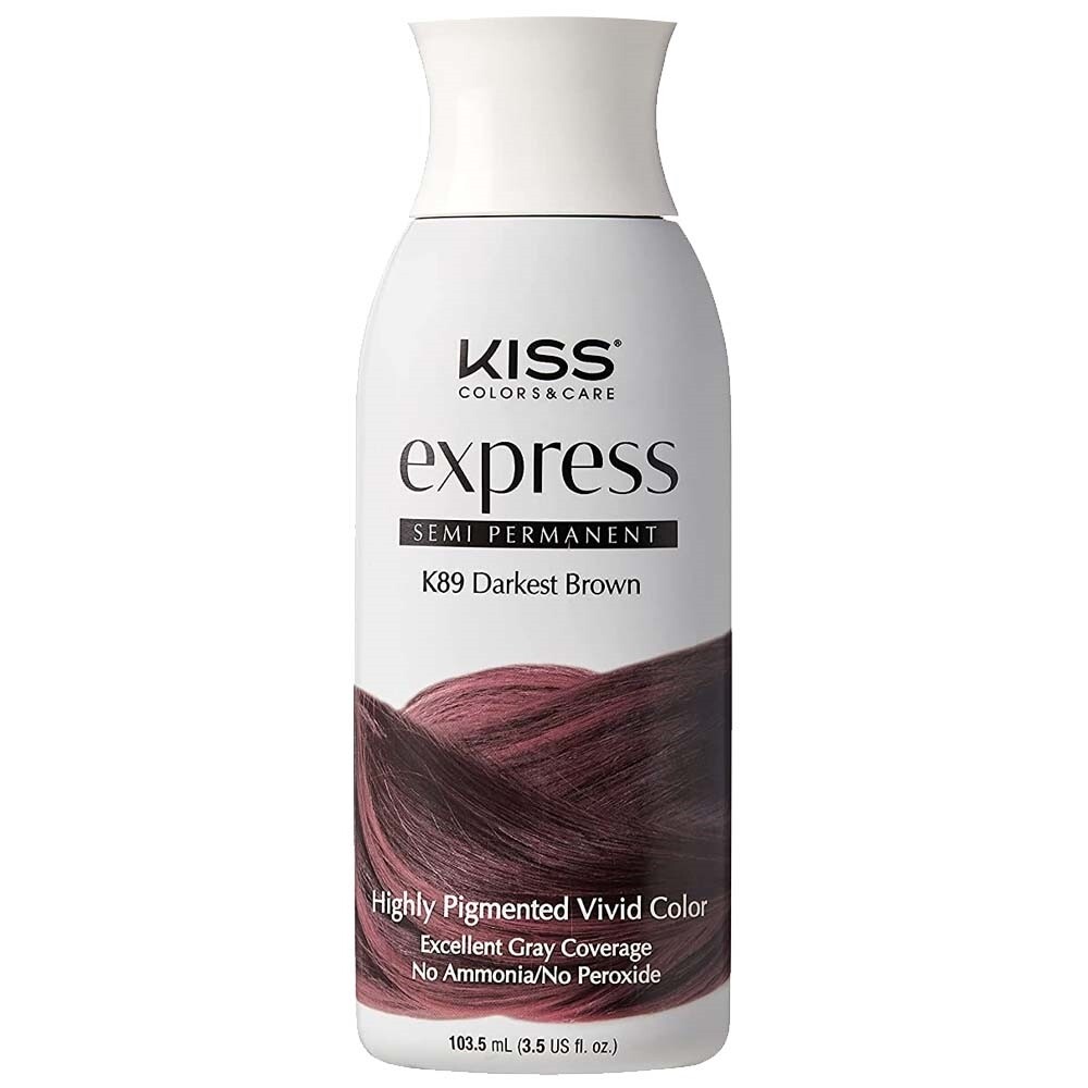 KISS Express Color Semi-Permanent Hair Color (K89 Darkest Brown)