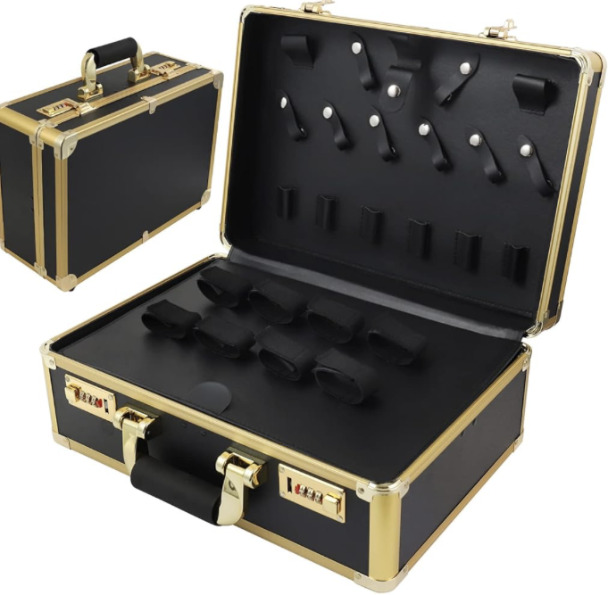 Black &amp; Gold Small Barber Case