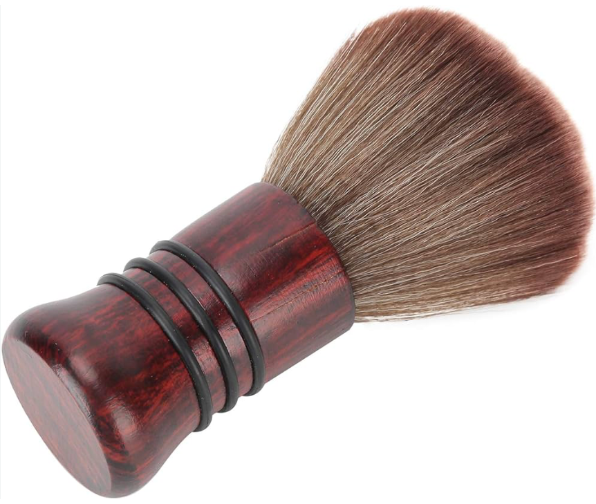 Black Stripe Burgundy Wood Neck Duster