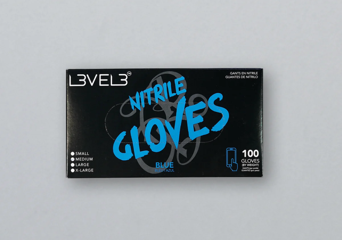 L3VEL 3 Nitrile Gloves Medium - Blue