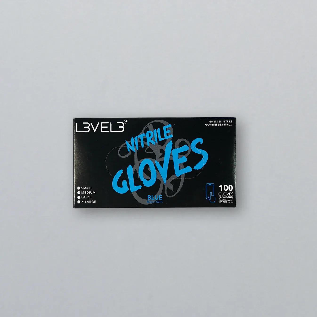 L3VEL 3 Nitrile Gloves Large  - Blue