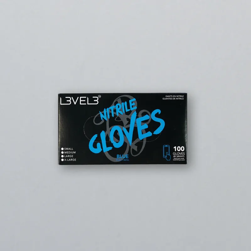 L3VEL 3 Nitrile Gloves Large  - Blue