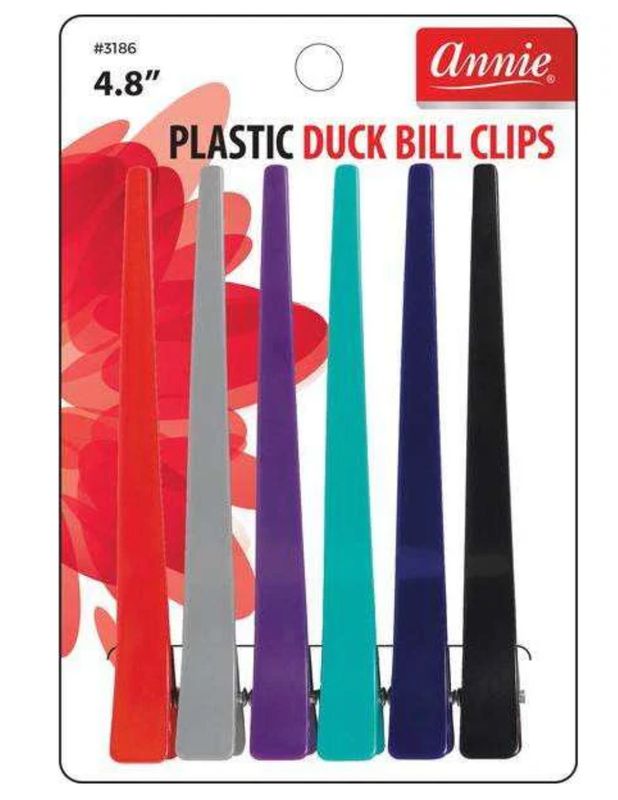 Annie Plastic Duck Bill Clips Colorful