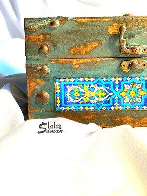 Hand-painted wooden box