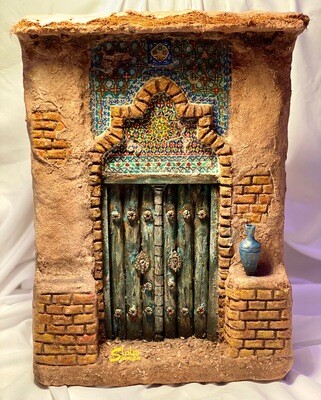 Miniature model of a real building of Isfahan, Iran
تابلوبرجسته روستایی الهام گرفته از خانه ای در اصفهان
