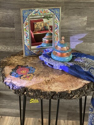 Coffee table with Persian painting design