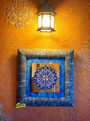 Hand painted Persian design on wood pieces