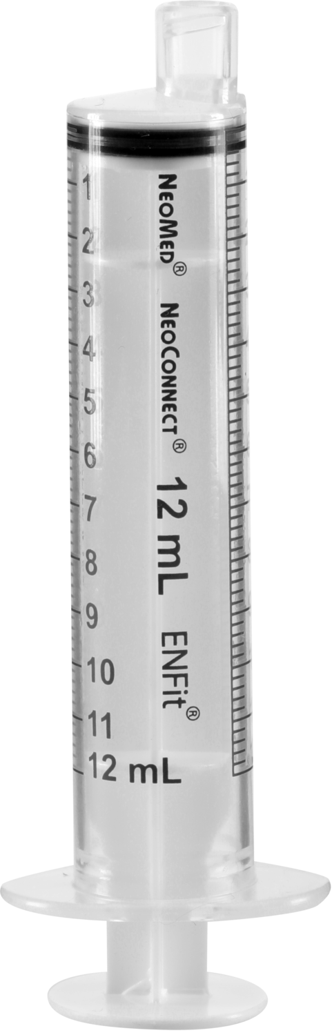 12mL NeoMed ENFit O-ring Syringe-Case of 15-Reusable