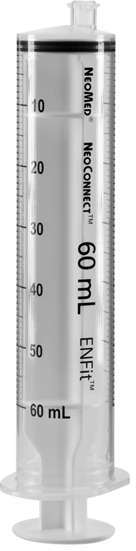 60mL NeoMed ENFit O-ring Syringe-Case of 10-Reusable