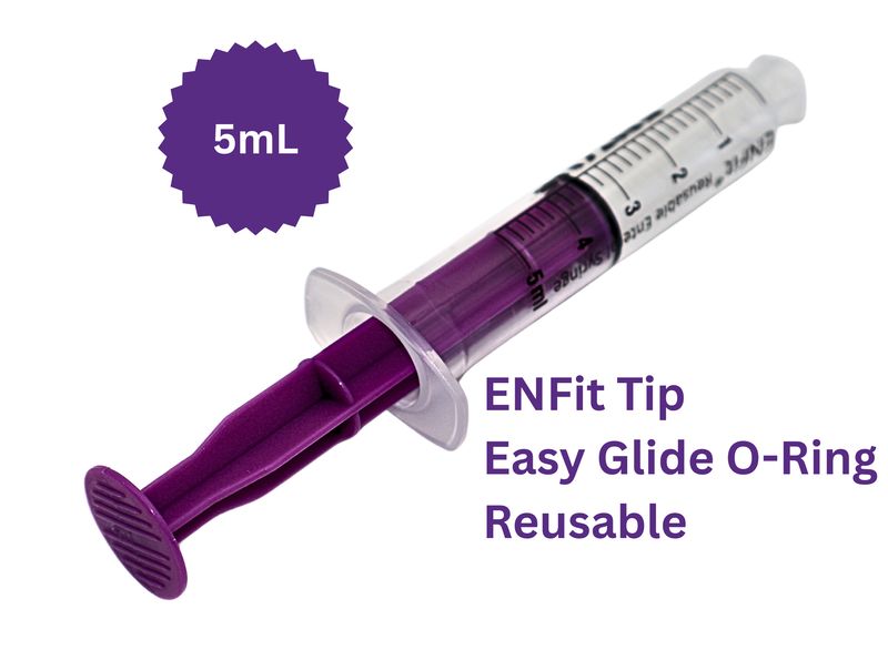 5mL ENFit O-ring Syringe-Case of 25-Reusable