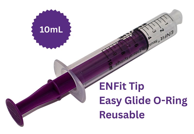 10mL ENFit O-ring Syringe-Case of 25-Reusable