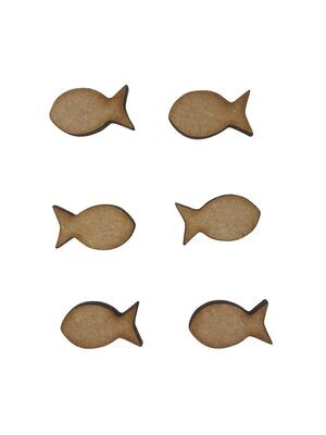 Replacement Mini Fish MDF cut out 2cm x 4