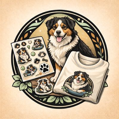 Aufkleber und Bedrucktes