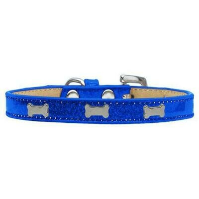 Silver Bone Widget Ice Cream Dog Collar Collars Leashes