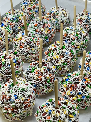 Dipped Apples - M&Ms