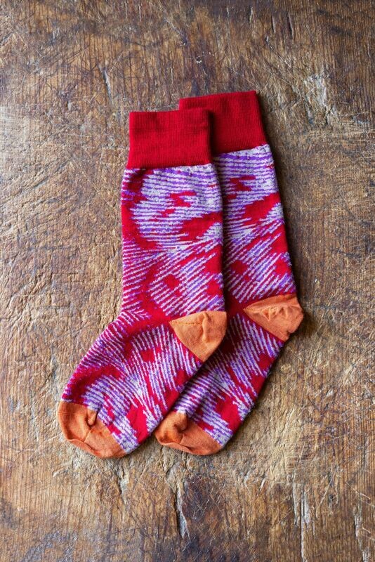 SOCKS PAVO-RED/ORANGE