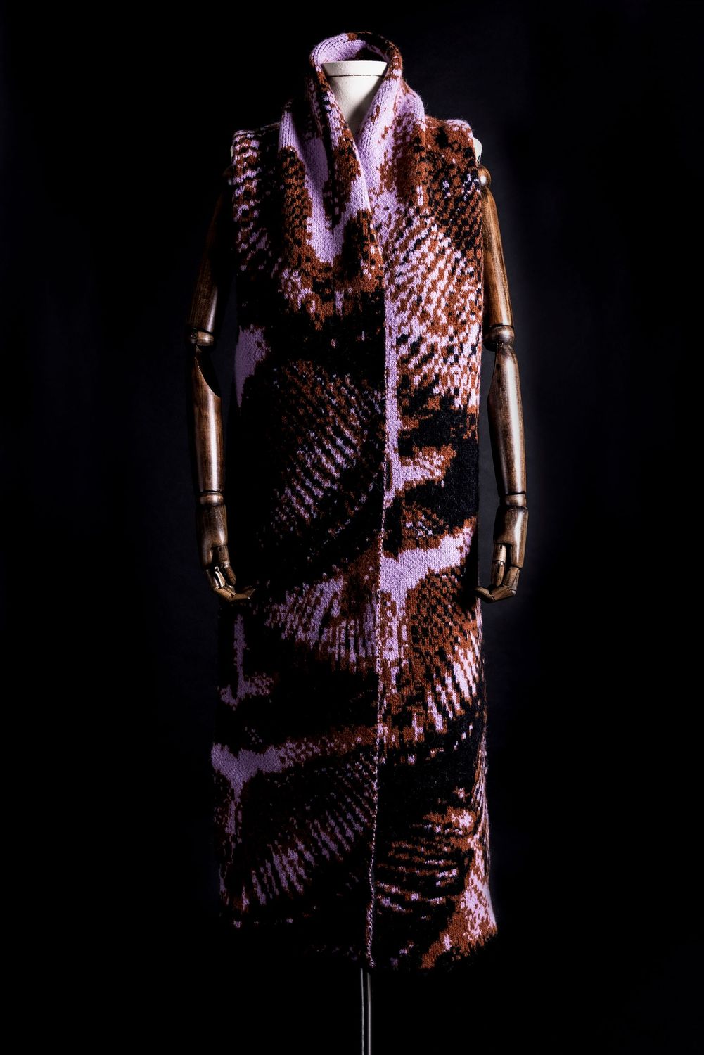 LUCIUS CHESTNUT WOOL BLEND SCARF