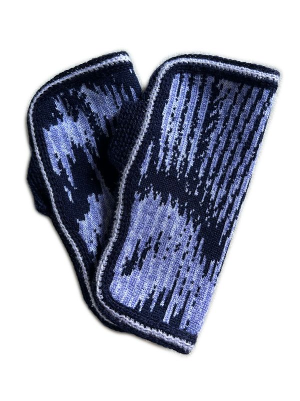 G4 FINGERLESS GLOVES NAVY WHITE TRIM