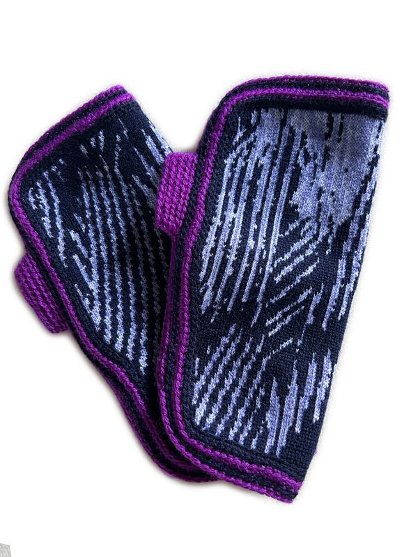 G6 FINGERLESS GLOVES PURPLE NAVY TRIM