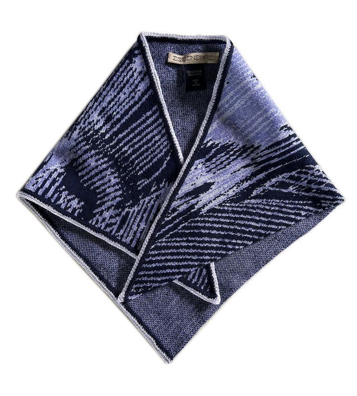 NECKERCHIEF MONO NAVY WHITE SMALL