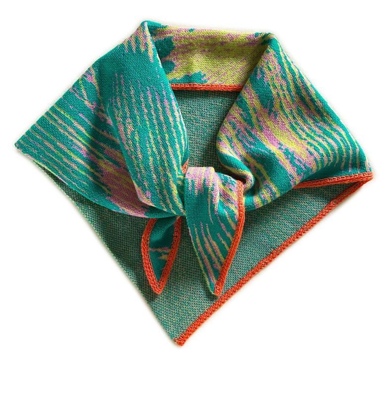 Neckerchief Green Orange Medium