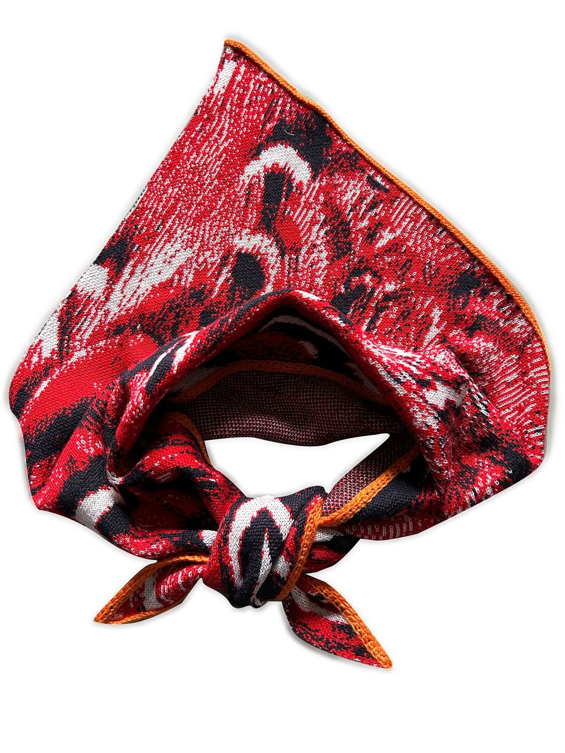 NECKERCHIEF ASYMMETRIC RED ORANGE - MEDIUM NECKERCHIEF ASYMMETRIC RED ORANGE - MEDIUM