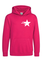 “Wandering Star” Kids Pullover Hoodie - Hot Pink